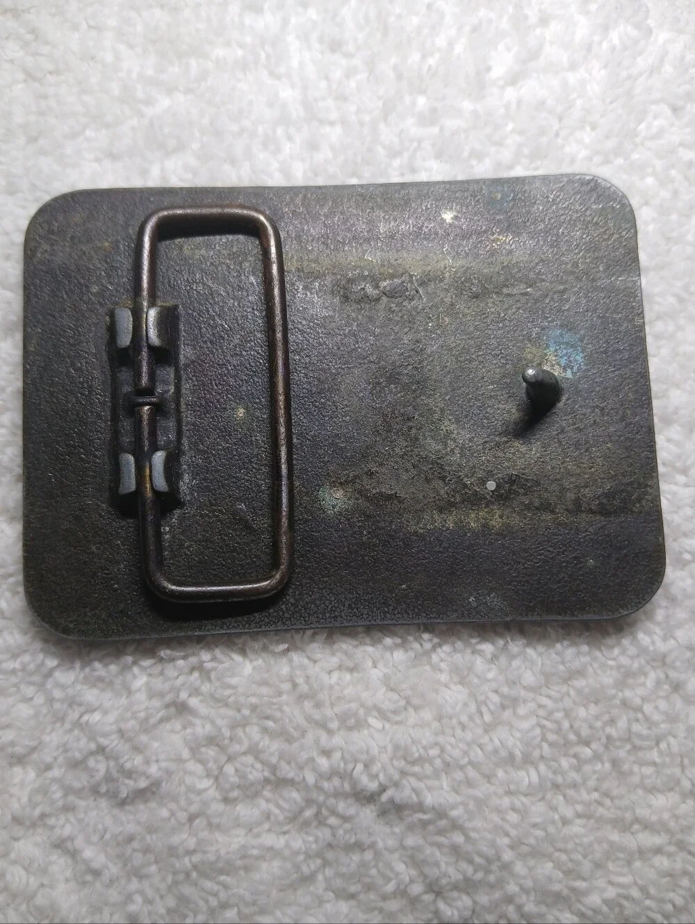 Vintage Sailboat Metal Belt Buckle - Brown